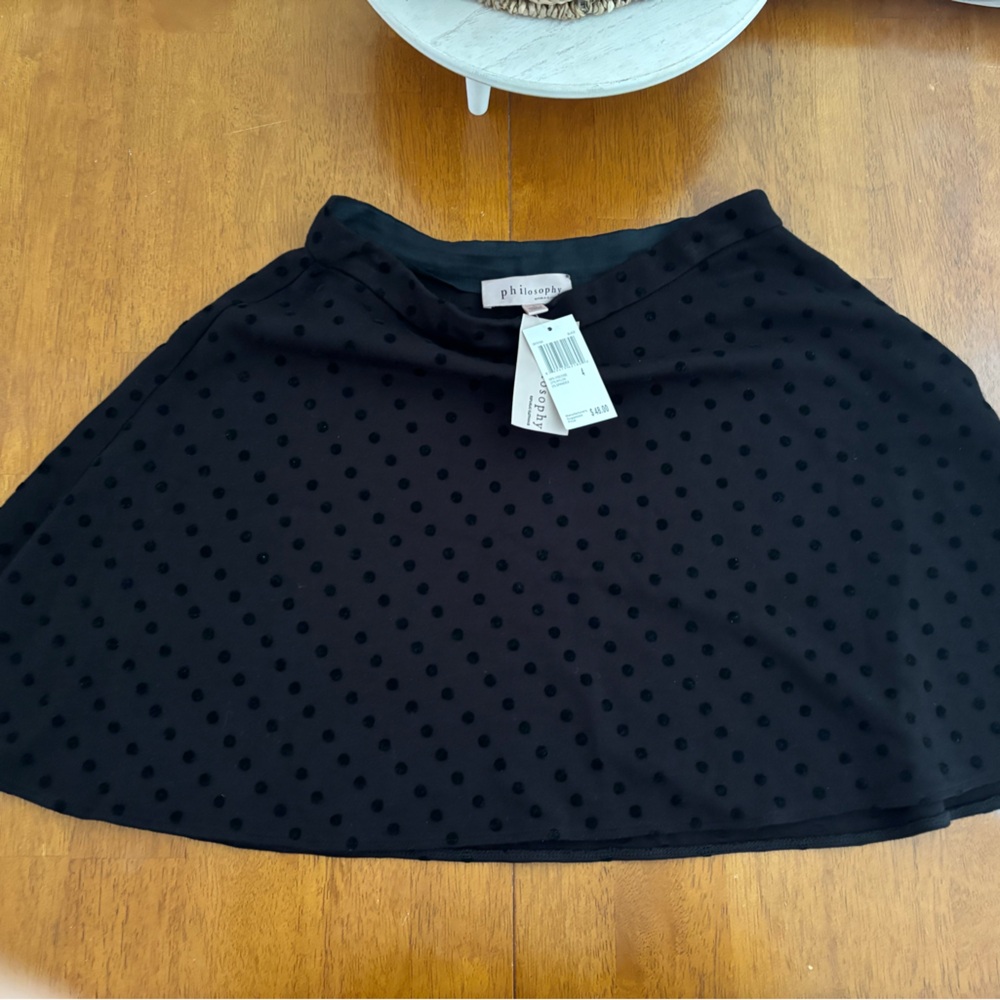 Philosophy Black Textured Mini Skirt
